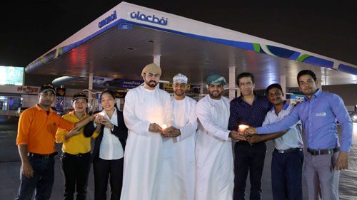 OMANOIL HEADQUARTERS AND BAUSHAR FILLING STATION PLUNGE INTO DARKNESS FOR EARTH HOUR 2016